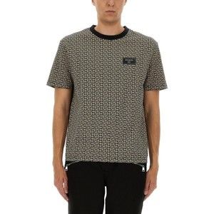 Balmain Geometric Jacquard T-Shirt With Subtle Logo Patch - NWT